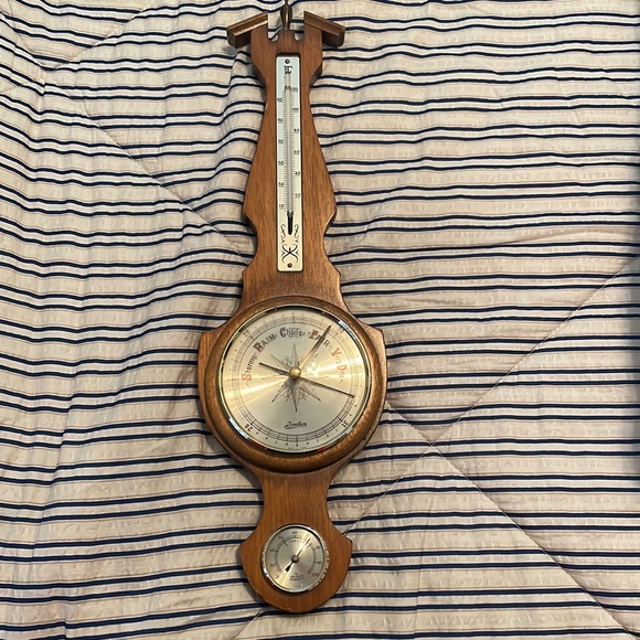 Linden Wall Decor Vintage Banjo Barometer Hygrometer Thermometer